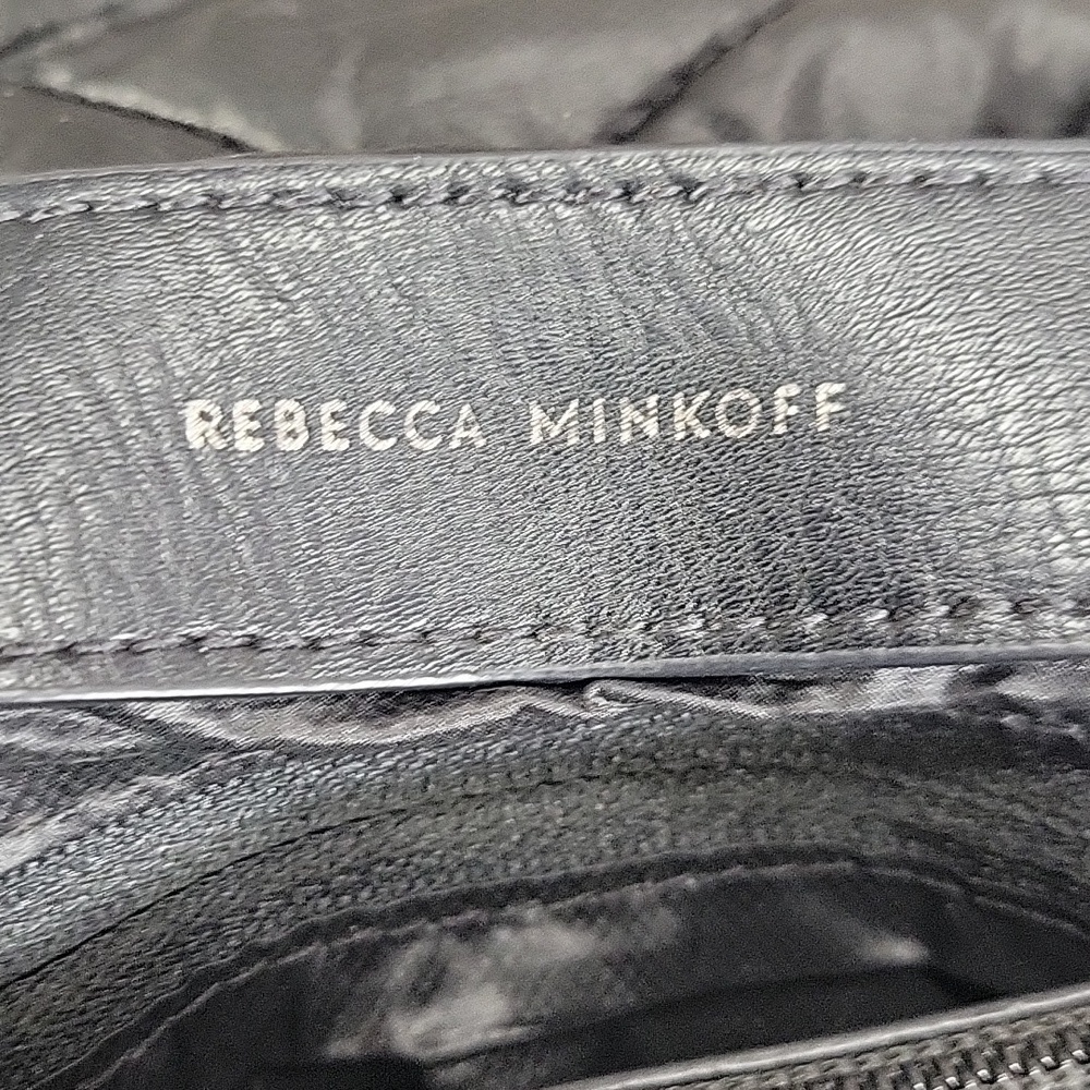 Rebecca Minkoff Black Nylon Quilted Chain Strap Crossbody Shoulder Bag - Picture 15 of 15